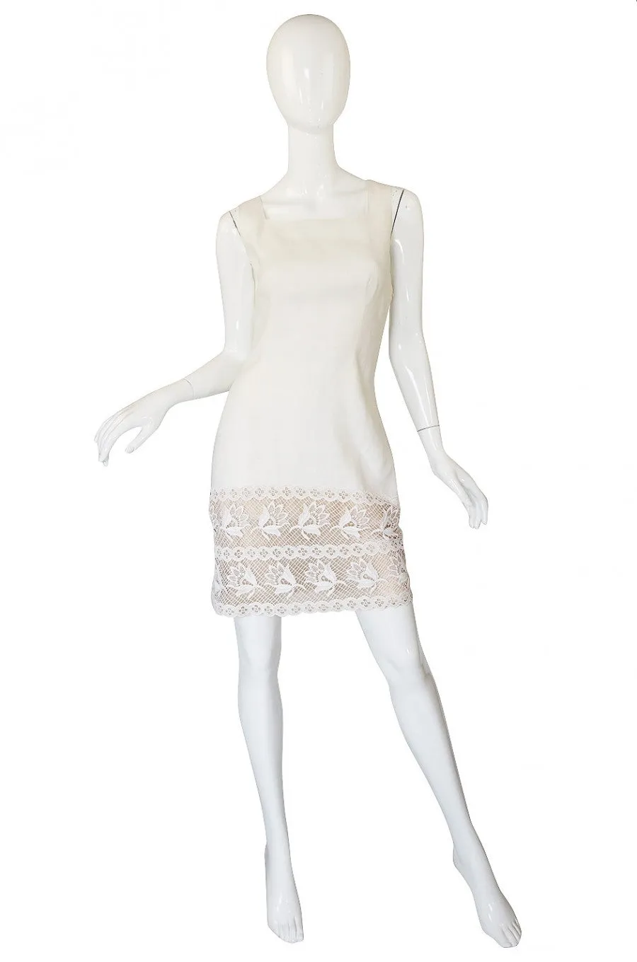 1970s Valentino Cross Back Linen Dress