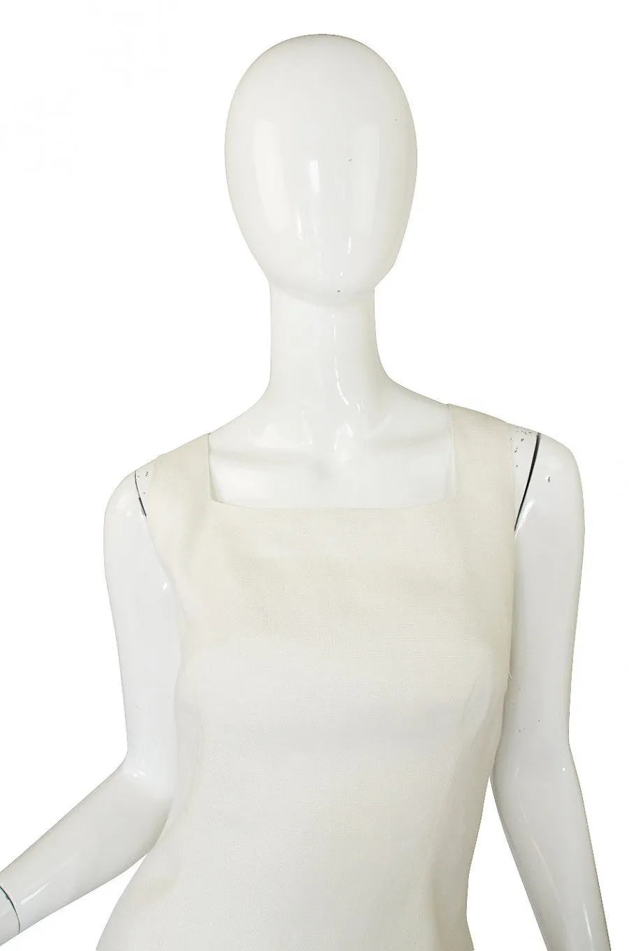 1970s Valentino Cross Back Linen Dress