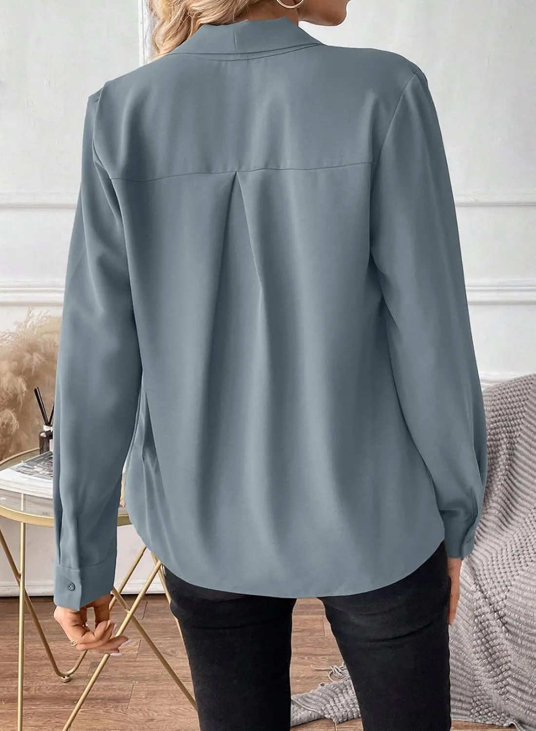 Astylish Women's Bow Tie Neck Long Sleeve Dressy Elegant Office Work Blouse Shirt Tops