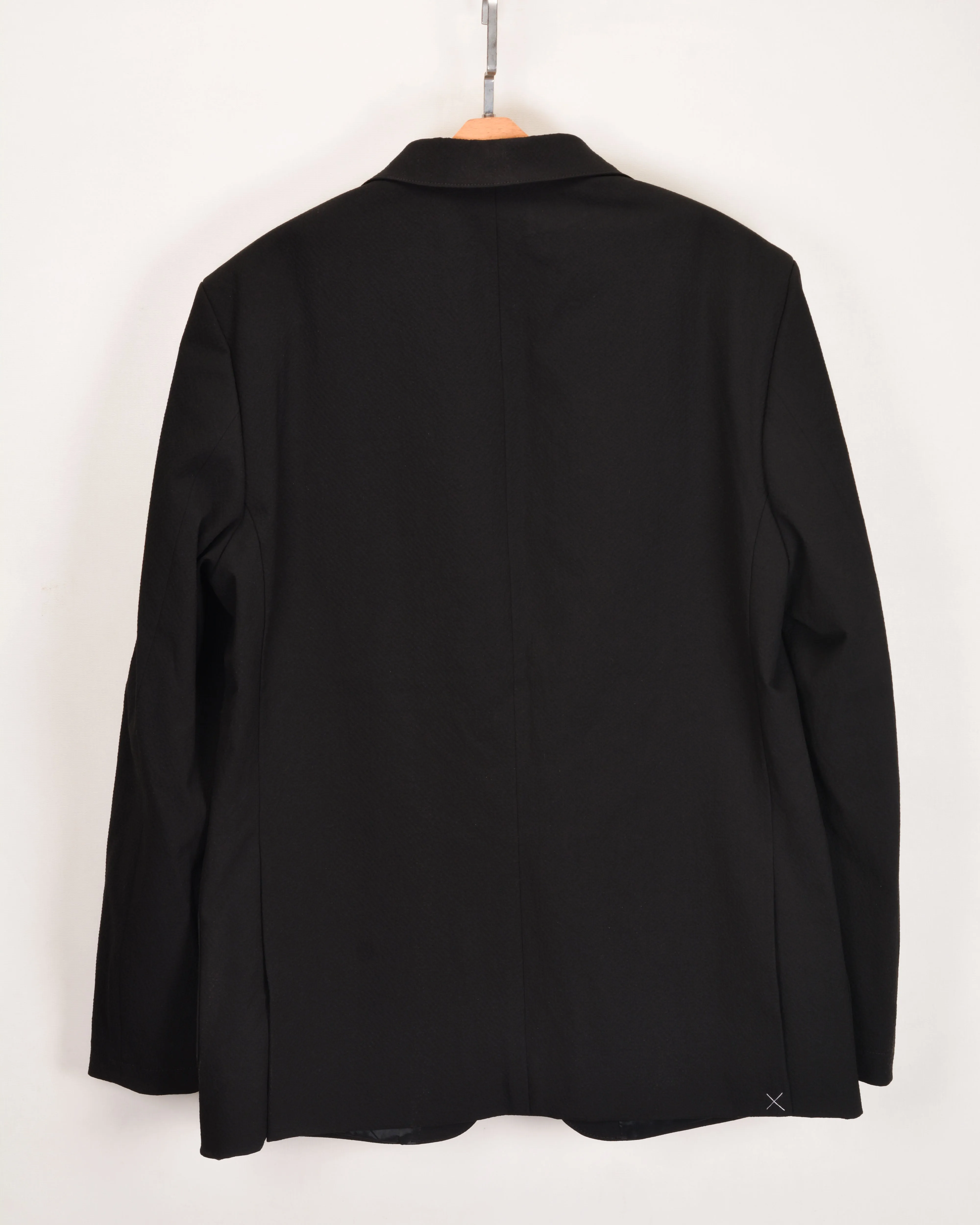 Awearness  Men's Slim Fit Soft Jacket Black Seersucker