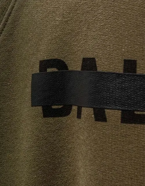 Balenciaga Khaki Strike 1917 Logo Oversized Hoodie
