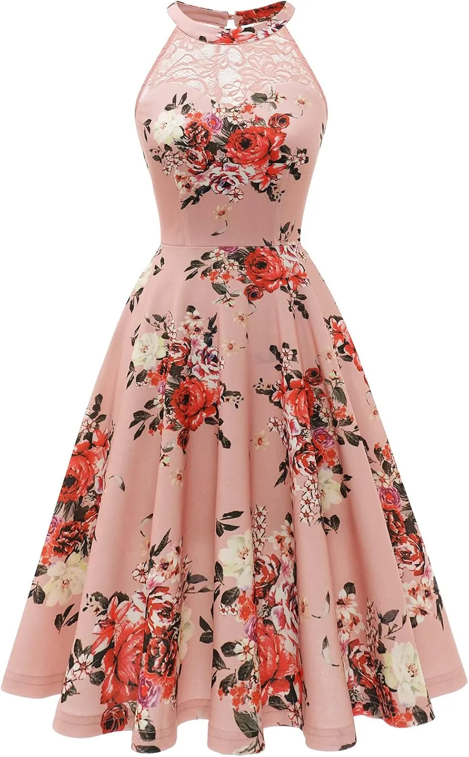 Bbonlinedress Women Cocktail Prom Wedding Dress Halter Lace Evening Party Short Vintage Homecoming Dresses