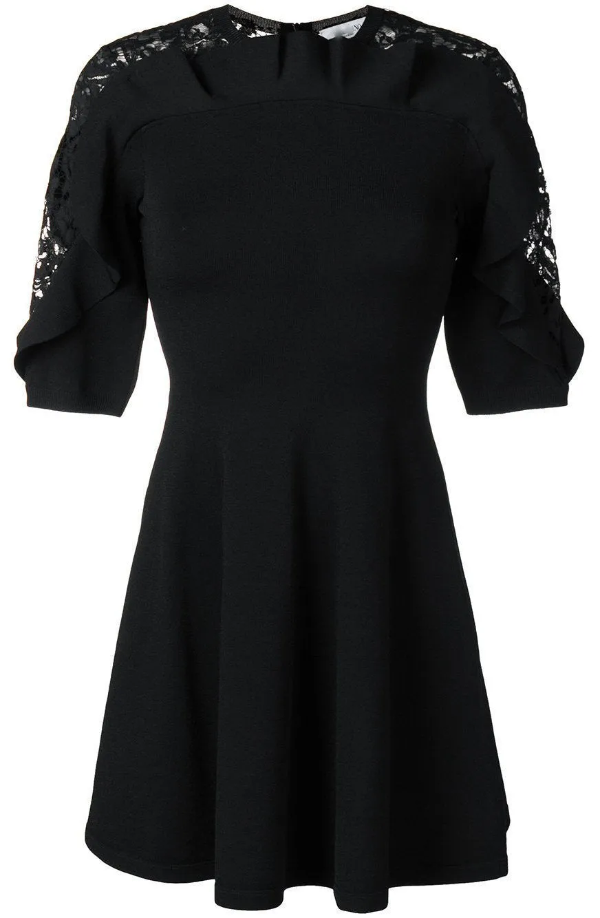 Black Lace Insert Dress