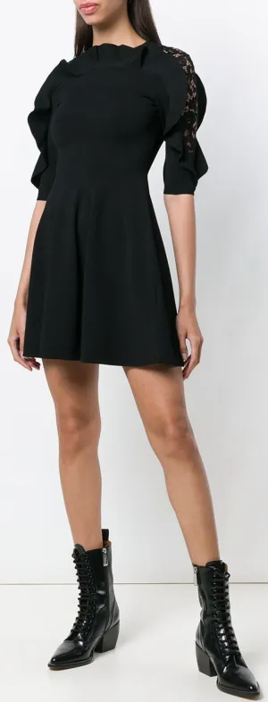 Black Lace Insert Dress