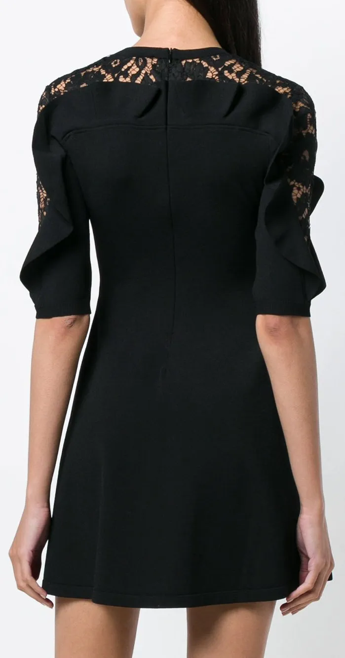 Black Lace Insert Dress