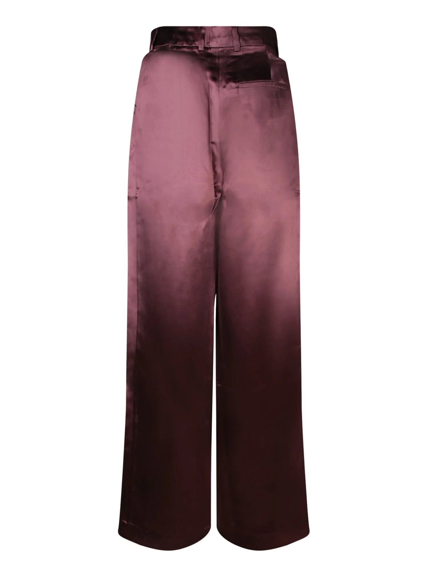 Bordeaux Silk Viscose Trousers