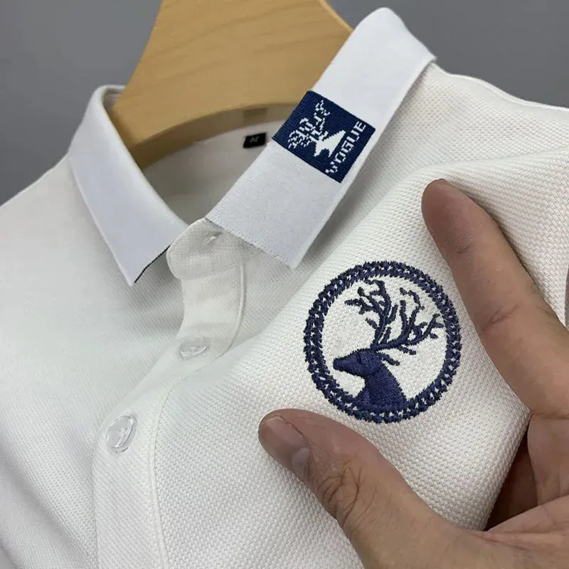 Breathable Comfortable Embroidered Casual Polo Shirt