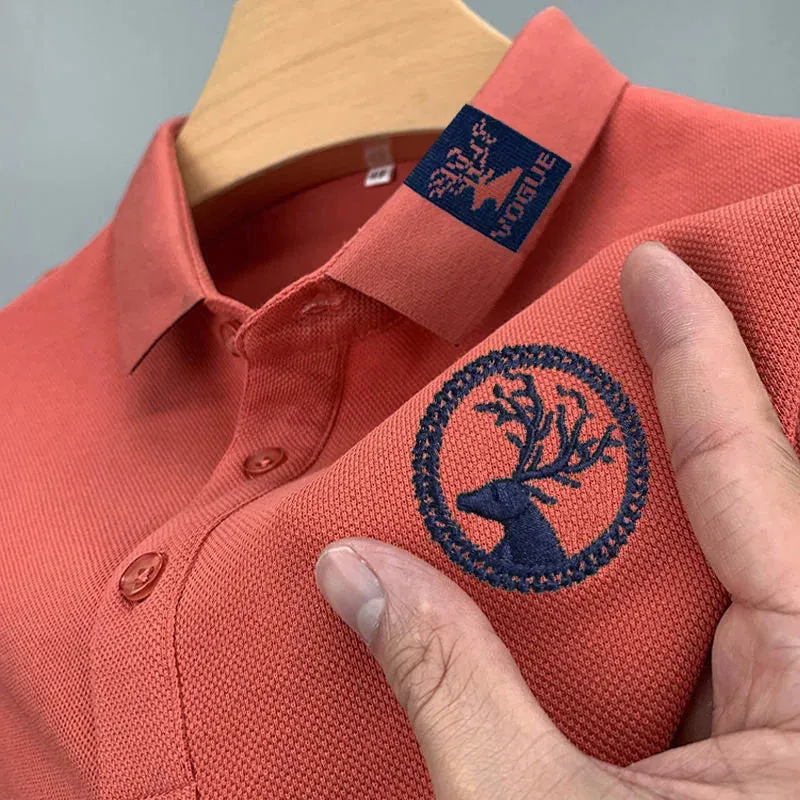 Breathable Comfortable Embroidered Casual Polo Shirt
