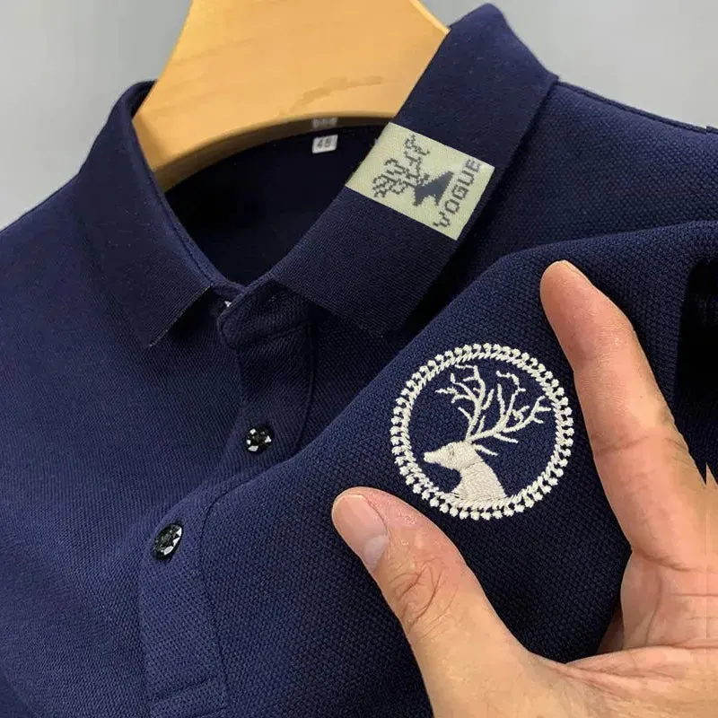 Breathable Comfortable Embroidered Casual Polo Shirt