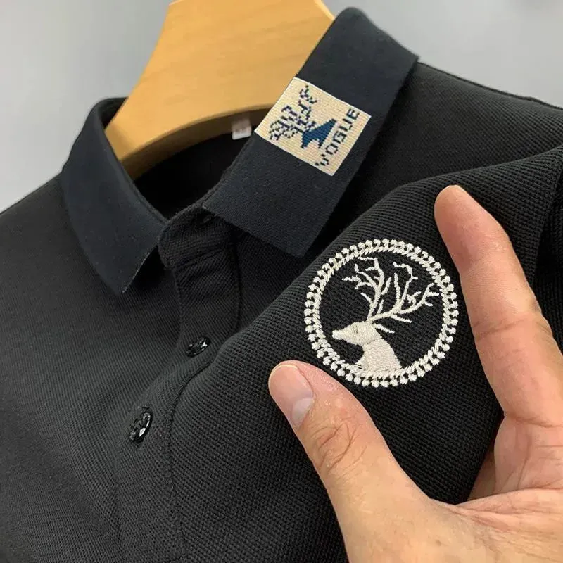 Breathable Comfortable Embroidered Casual Polo Shirt