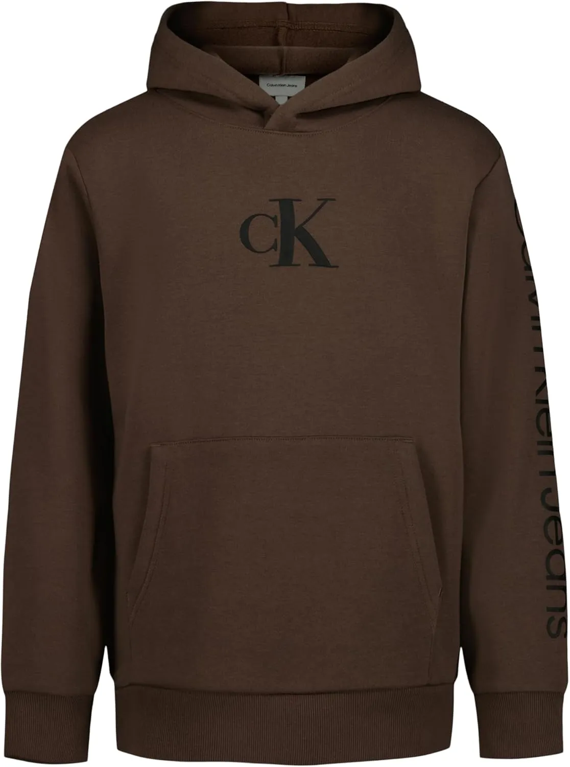 Calvin Klein Boys' Long Sleeve Pullover Fleece Hoodie