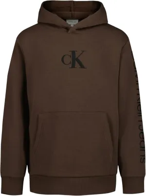 Calvin Klein Boys' Long Sleeve Pullover Fleece Hoodie