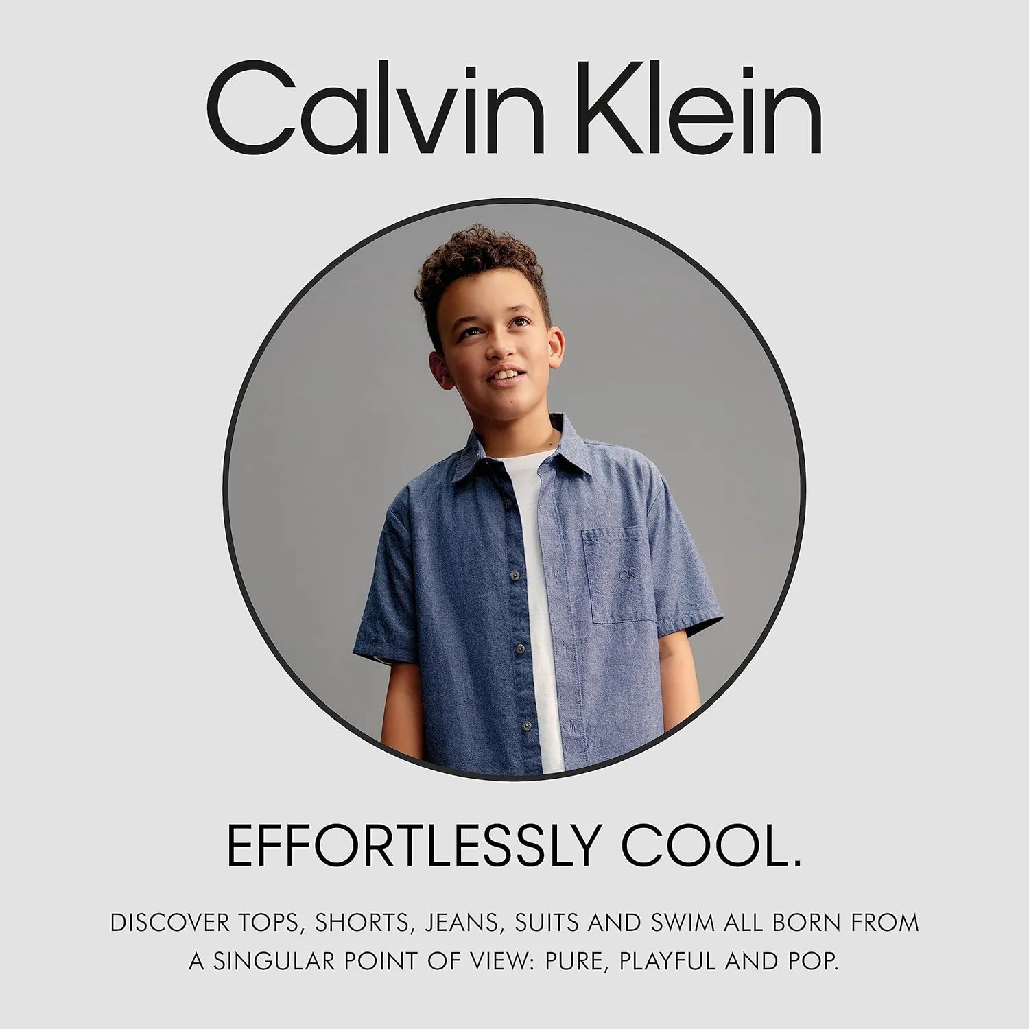 Calvin Klein Boys' Slim Fit Straight Leg Stretch Denim Jeans, 5-Pocket Style, Zipper Fly & Button Closure