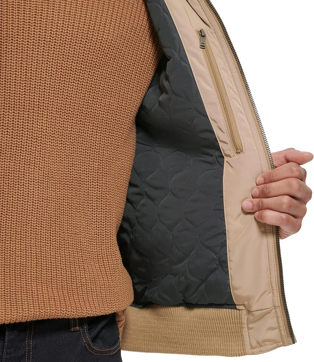 Dockers Men's Quilted Lined Flight Bomber Jacket