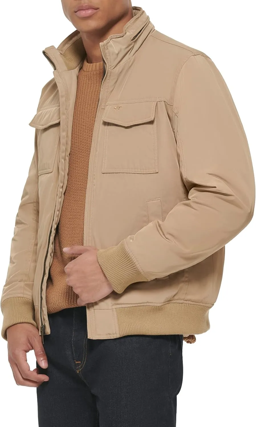 Dockers Men's Quilted Lined Flight Bomber Jacket
