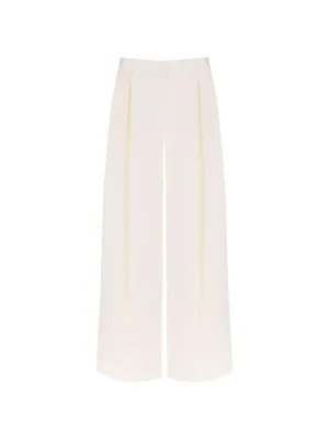 Double Pleated Wide Leg Trousers