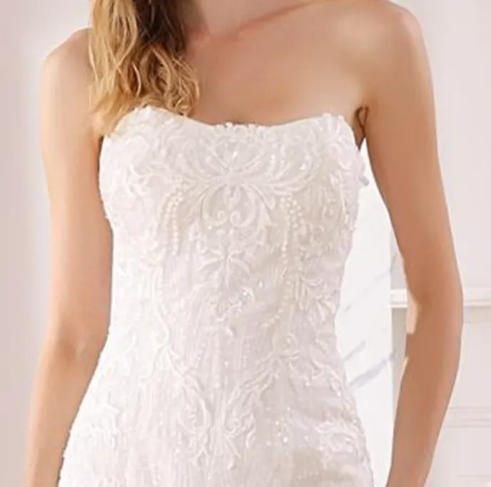 Fitted Sparkle Tulle Mermaid Bridal Wedding Gown