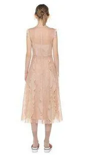 Flower Ramage Lace Dress with Ruffles