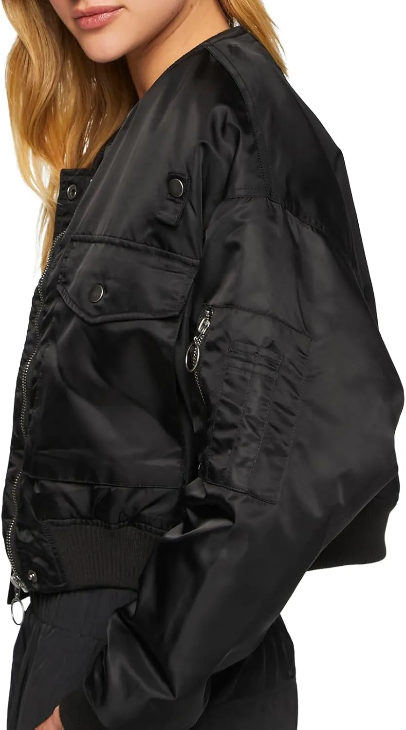Forever 21 Women's Cropped Bomber Jacket
