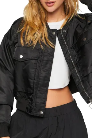 Forever 21 Women's Cropped Bomber Jacket