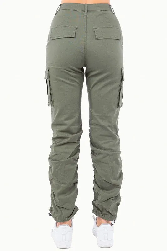 High Rise Shirred Cargo