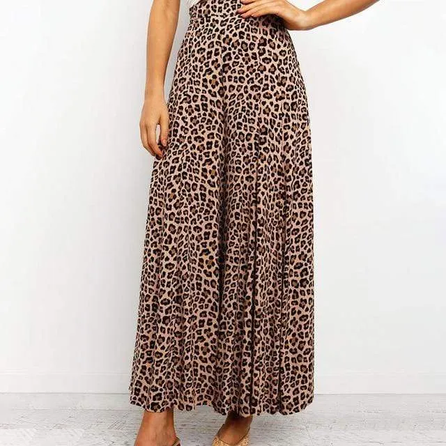 High-Waisted Loose Cotton Trousers