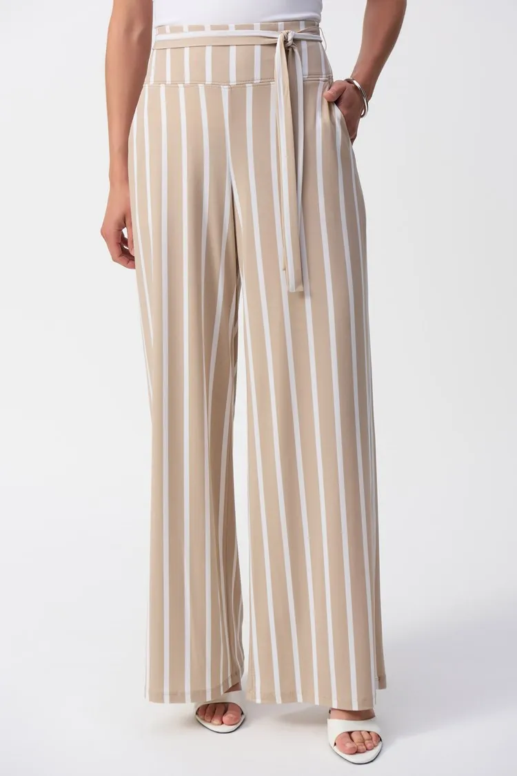 High-waisted Striped Trousers Style