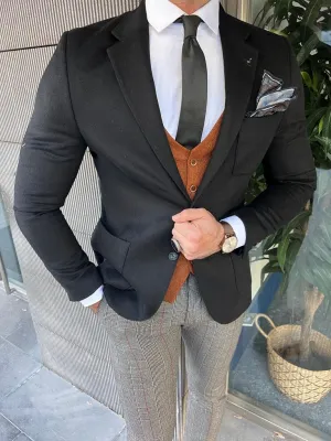 Ivar Black Slim Fit Blazer