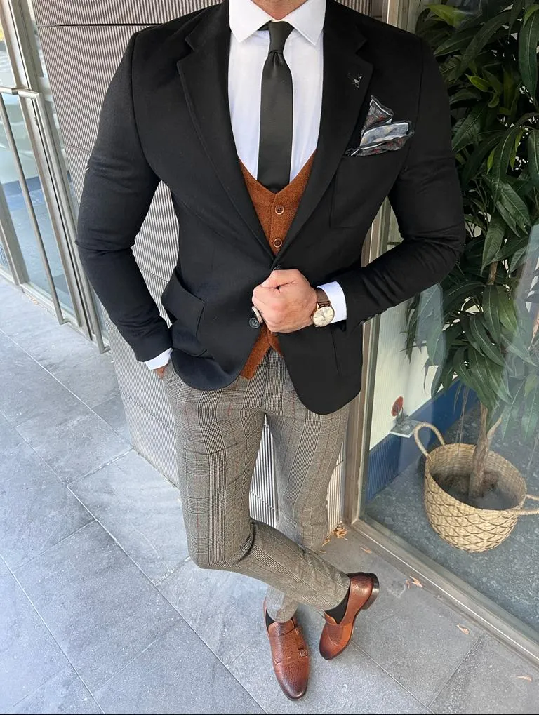 Ivar Black Slim Fit Blazer