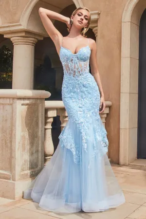 LACE & TULLE MERMAID GOWN CD9316