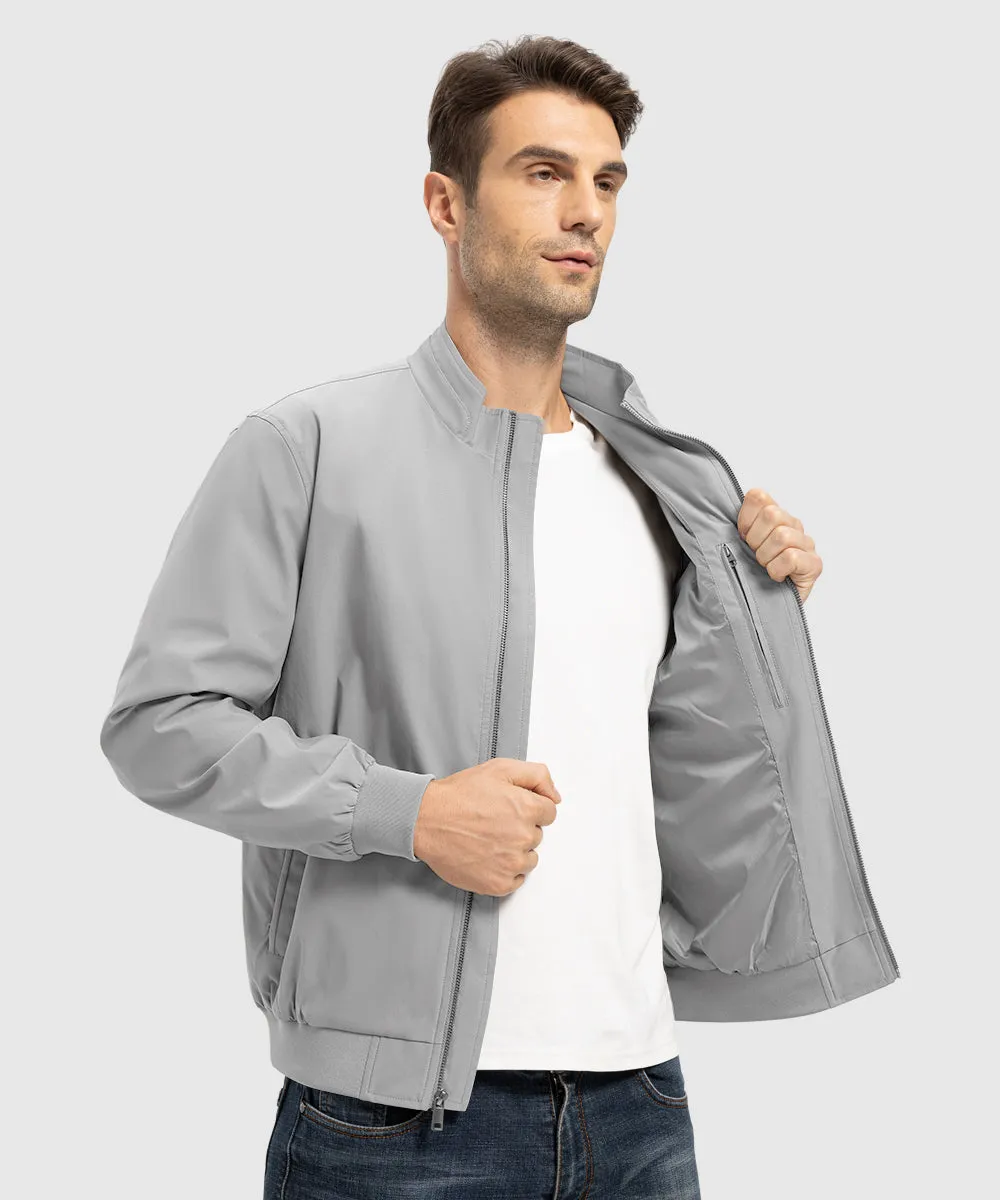 Men's Casual Lightweight Stand Collar Jacket