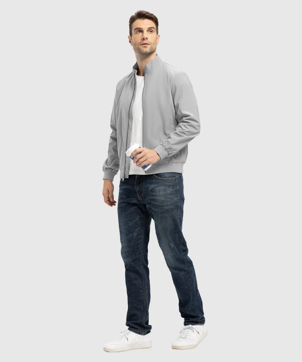 Men's Casual Lightweight Stand Collar Jacket