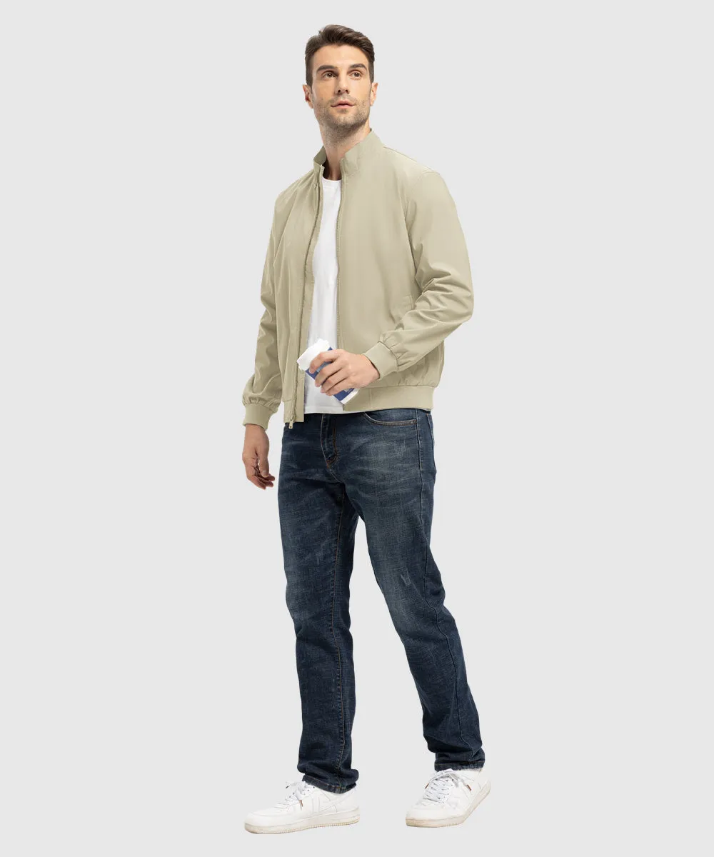 Men's Casual Lightweight Stand Collar Jacket