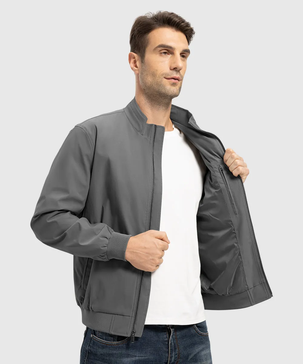 Men's Casual Lightweight Stand Collar Jacket