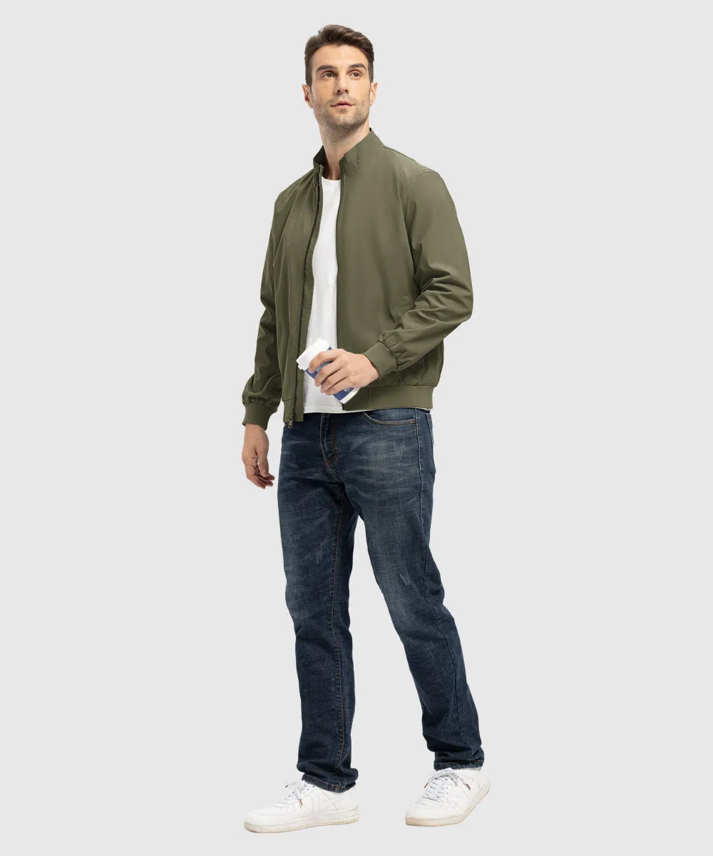 Men's Casual Lightweight Stand Collar Jacket
