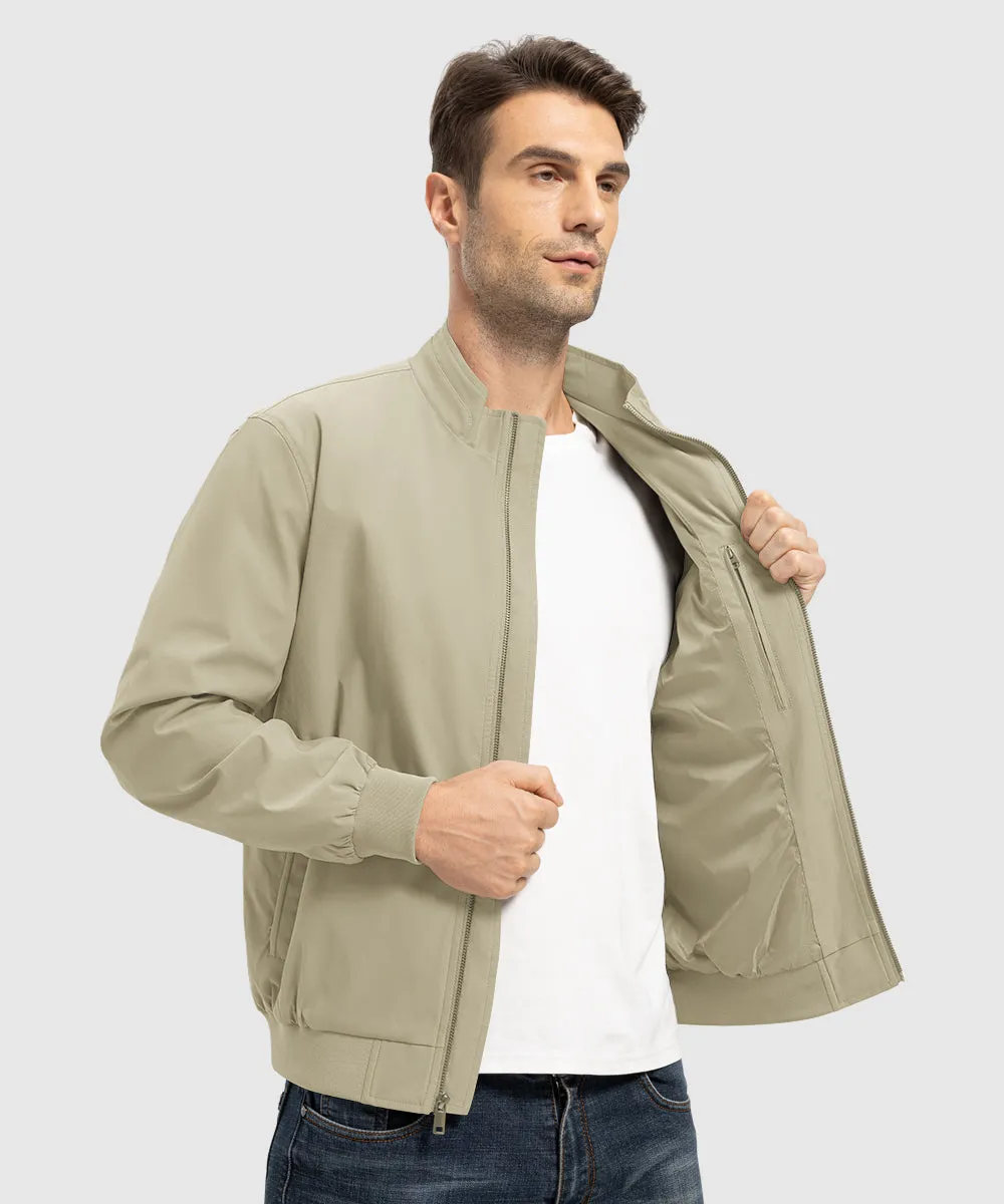 Men's Casual Lightweight Stand Collar Jacket