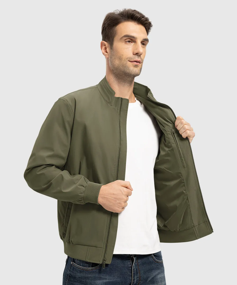Men's Casual Lightweight Stand Collar Jacket