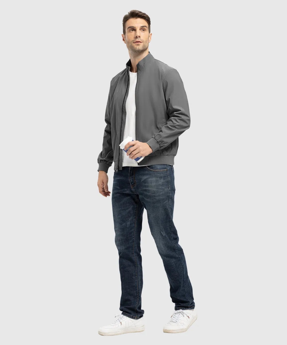 Men's Casual Lightweight Stand Collar Jacket