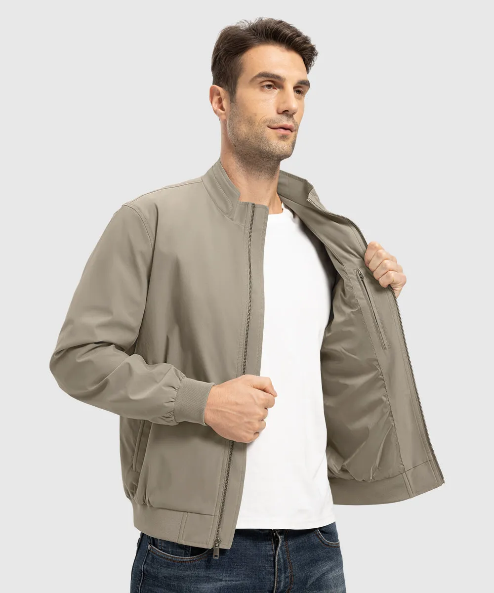 Men's Casual Lightweight Stand Collar Jacket