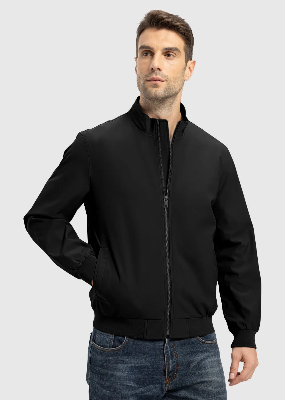 Men's Casual Lightweight Stand Collar Jacket