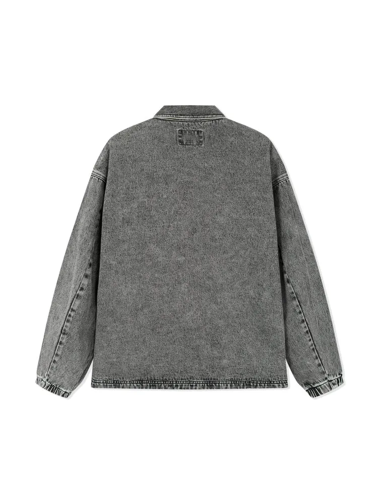 Men's Eco-Friendly Lyocell Denim Contrast Monogram Loose Denim Jacket