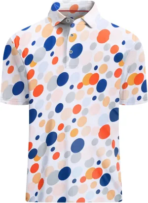 Mens Golf Shirts Short Sleeve Moisture Wicking Dry Fit Performance Athletic Polo Shirt