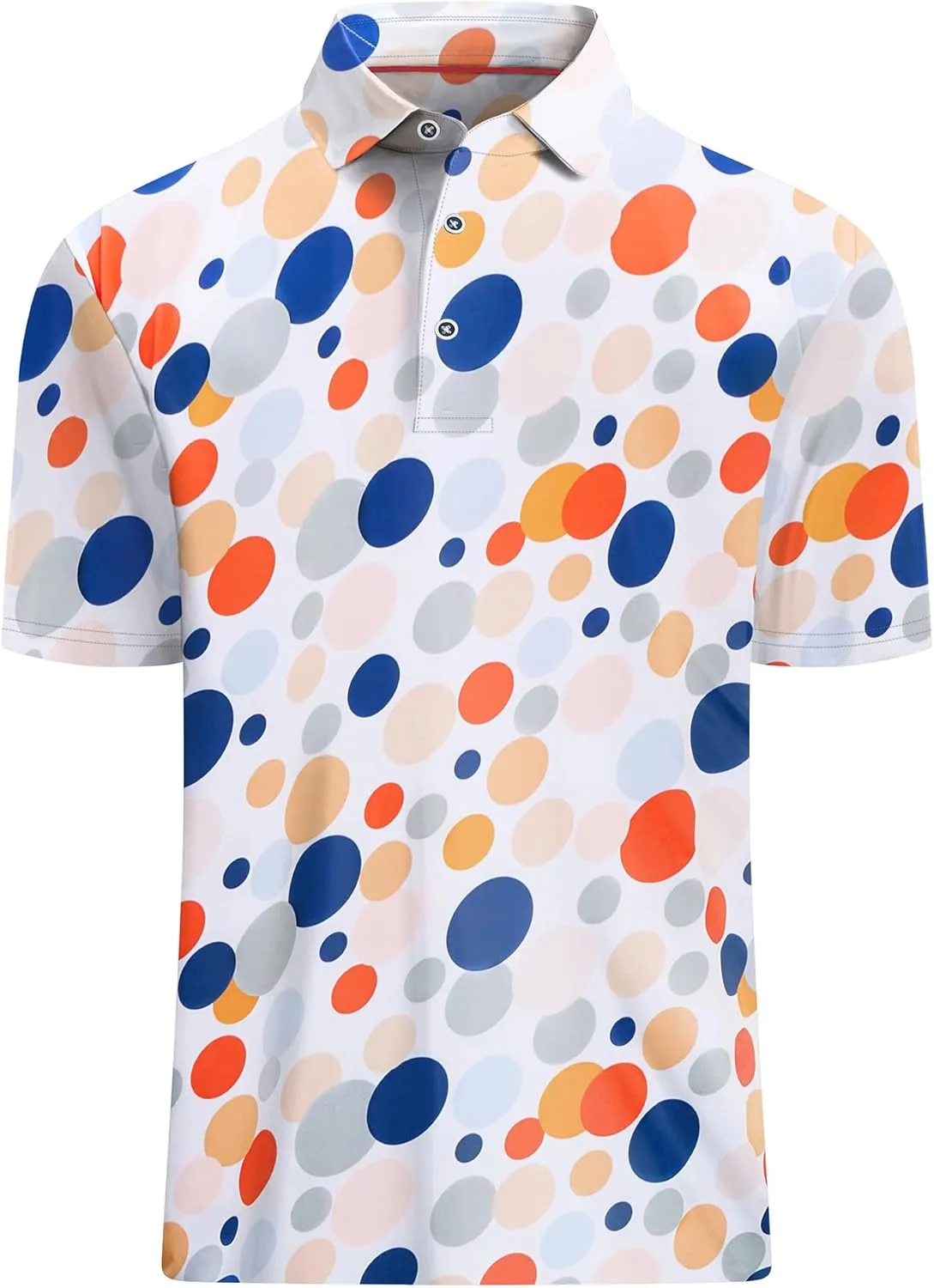 Mens Golf Shirts Short Sleeve Moisture Wicking Dry Fit Performance Athletic Polo Shirt