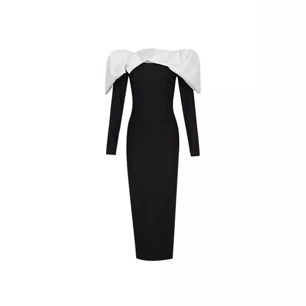 Mila Off-Shoulder Long Sleeved Maxi Dress