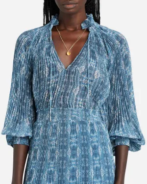 "Paulette Pleated Paisley" Blouse