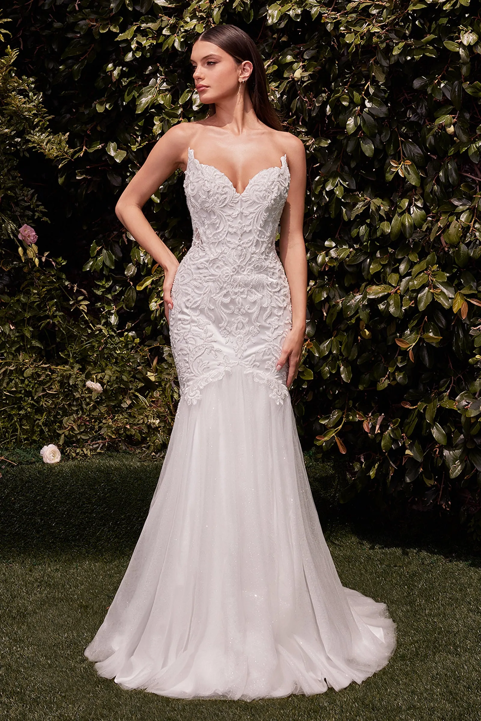 Strapless Mermaid Bridal Gown by Ladivine CDS482W