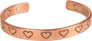 Touchstone Handcrafted Copper Bracelet Hand Forged with Solid and High Gauge Tibetan Style Engraved Cuff Jewelry For Women Men
