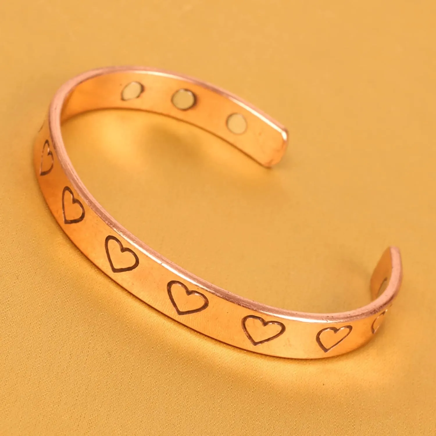 Touchstone Handcrafted Copper Bracelet Hand Forged with Solid and High Gauge Tibetan Style Engraved Cuff Jewelry For Women Men