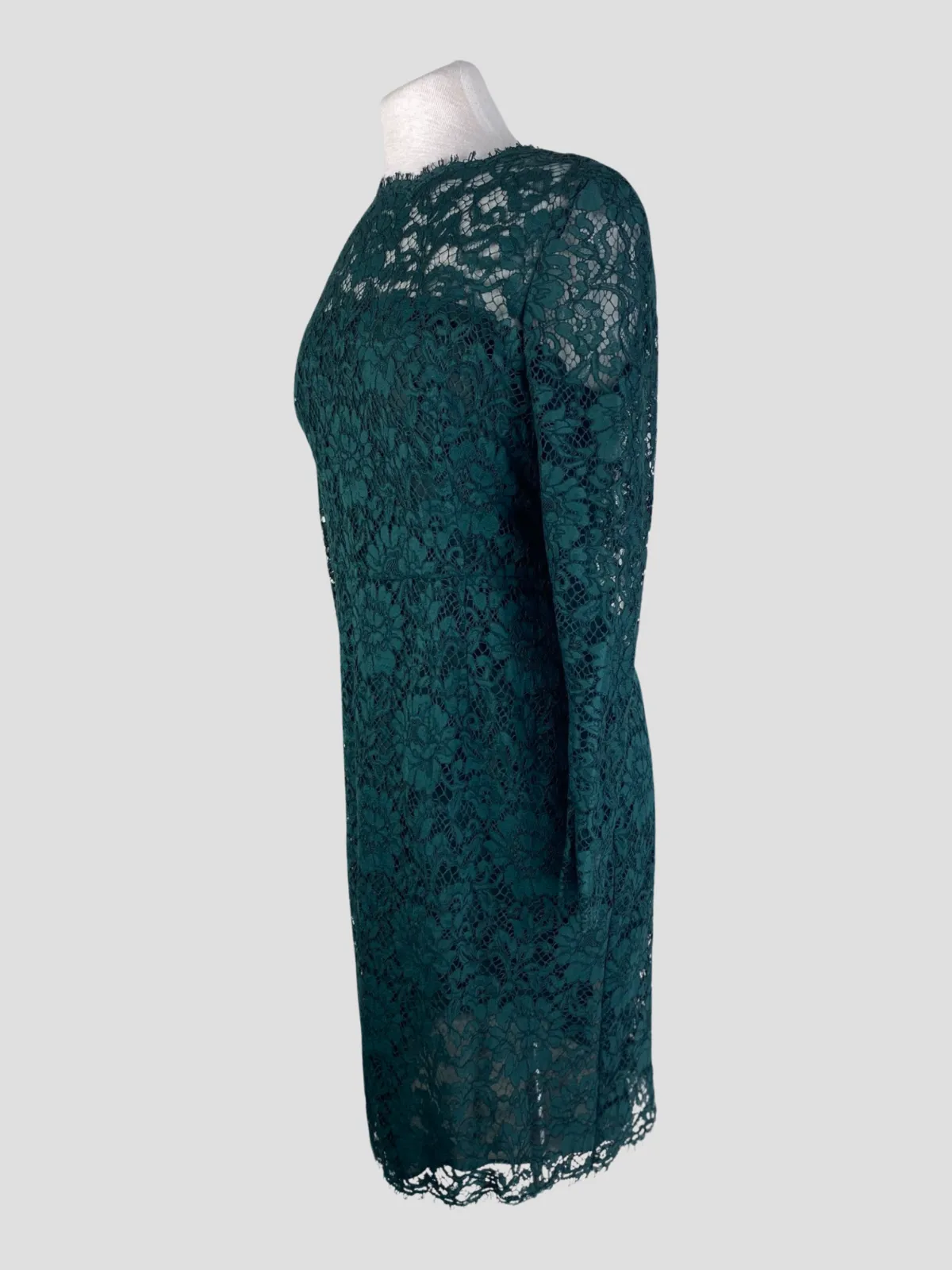 Valentino green lace long sleeve dress size UK10/US6