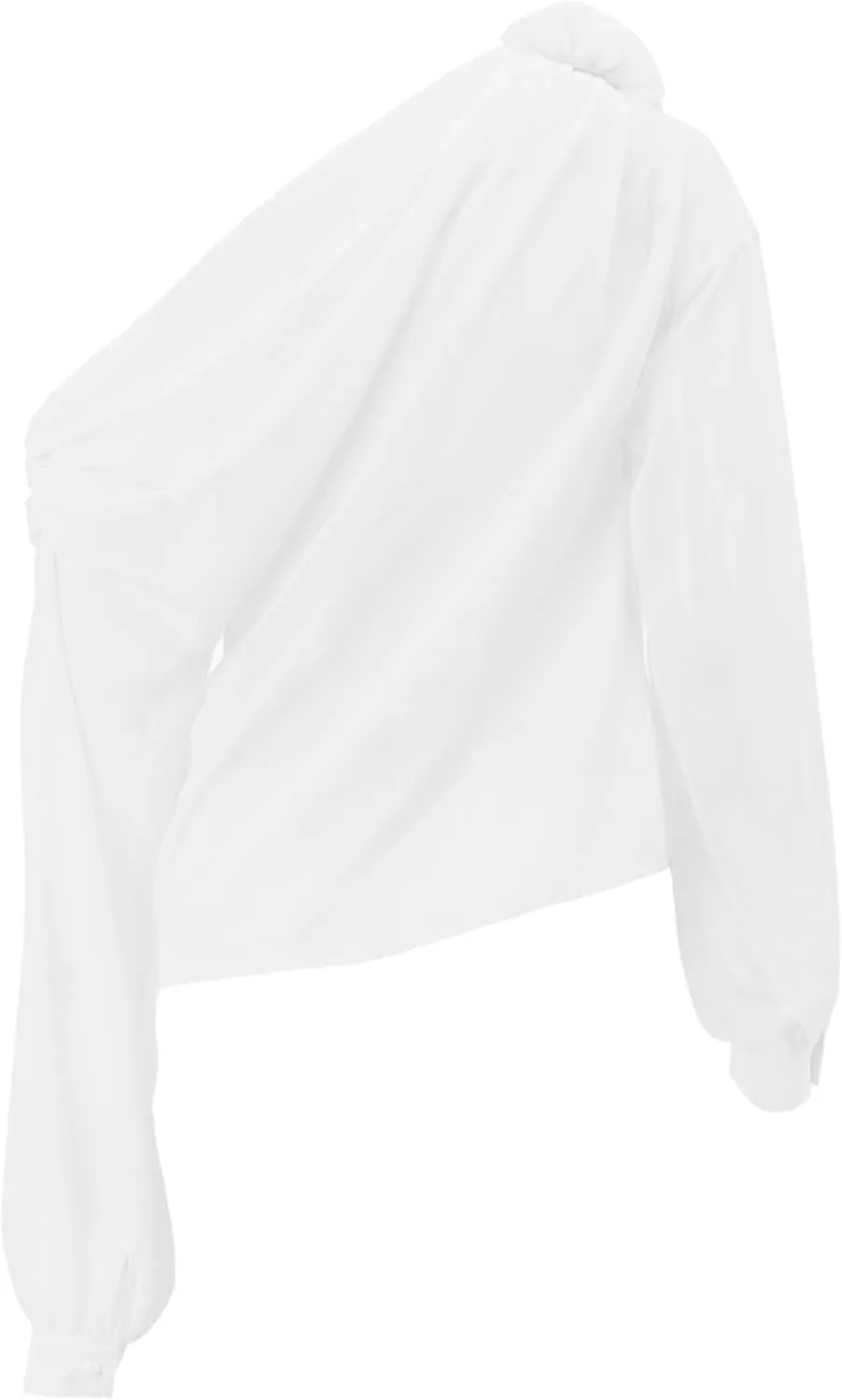 Women's Chiffon Tops 3D Floral Open Shoulder Asymmetrical Thin See Through Pleated Elegant Club Blouse Shirts